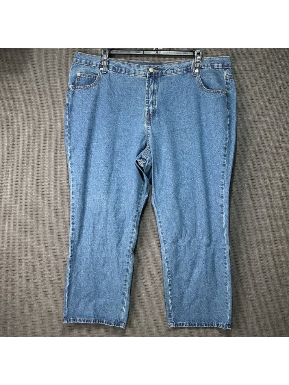 JMS Just My Size Women's Plus Size 24P Blue Denim Relaxed Fit Jeans 100% Cotton